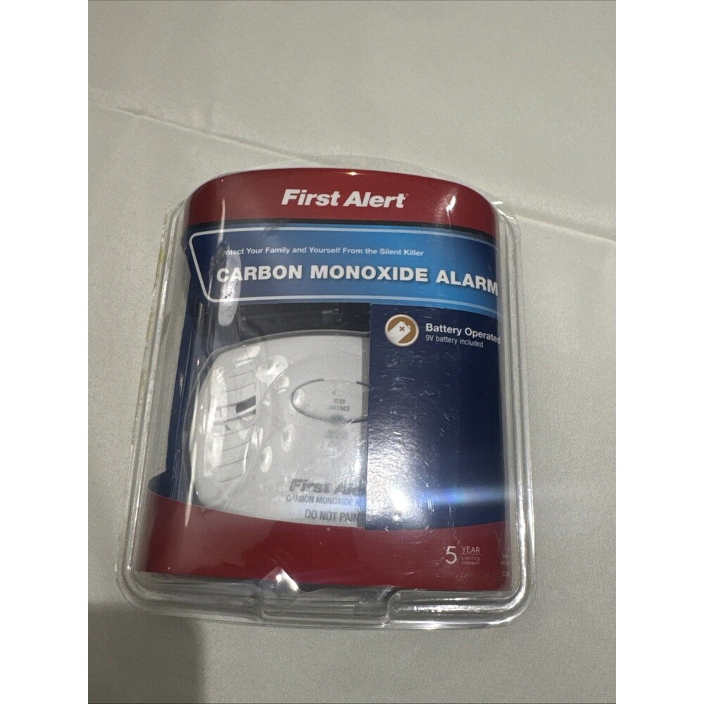 Carbon Monoxide alarm (First Alert) battery operated, 9V battery included